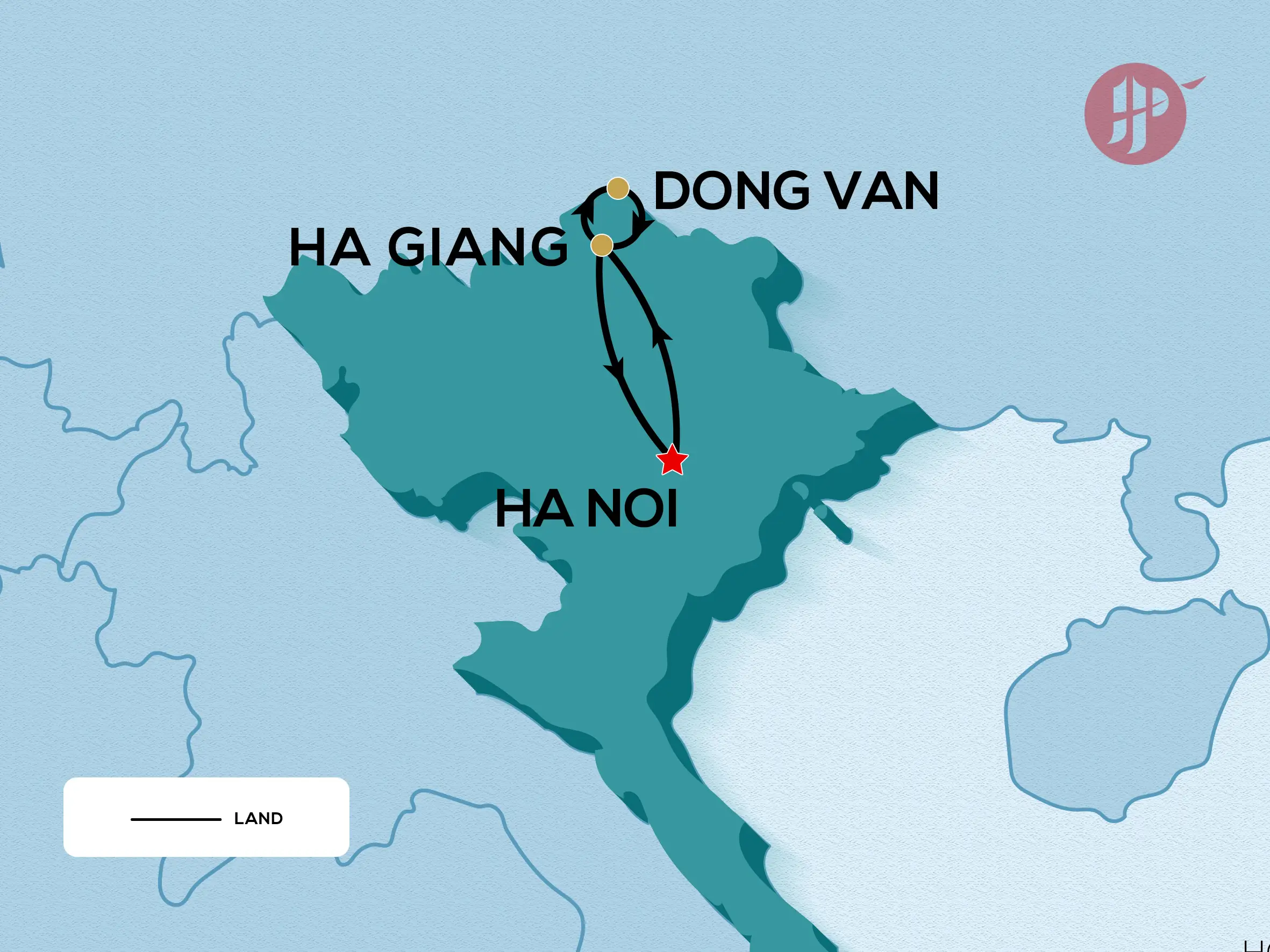 flight route of Majestic North tour